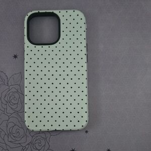 Elegant Black and White Polka Dot iPhone 13 Pro Case